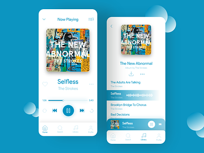 Music Player App UI Concept app design design designinpiration dribble music app ui design uidesign userinterface