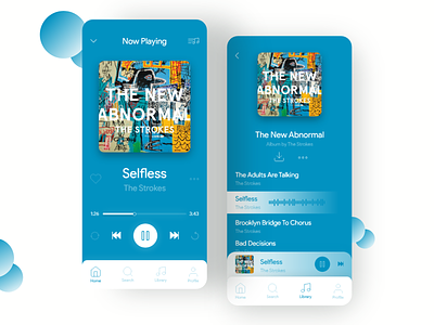 Music Player App UI Concept appdesign designinspiration dribble mobile app mobile ui ui design uidesign userinterface