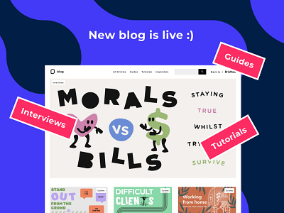 New Briefbox blog live! branding briefbox design designers homepage illustration practice design typography ui vector