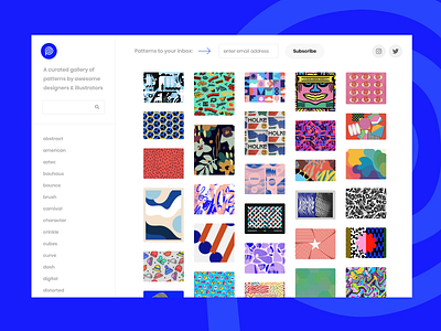 Pattern Collect brand card dashboard app directory gallery illustration inspiration ui