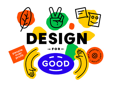 Design For Good By Briefbox badge charity colour course design eco education fun hands learn splodge