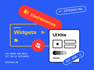 Dashboards, Widgets & UI Kits - Out now! brand bright course cover design fun lettering serif typography