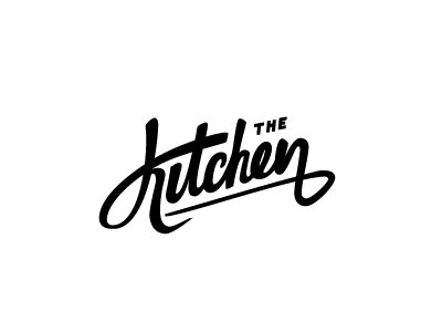 The Kitchen Unused Custom Lettering angle branding custom kitchen lettering letters logo original script skew typography