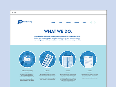 Website Layouts For NTT fundraising