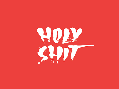 Holy Shit lettering letters scribbles sketchy tombowpractice typography