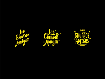 Los Churros Amigos! churros customtype handlettering mexican script spanish typegang