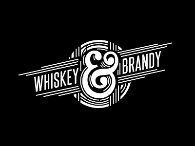 Whiskey & Brandy Badge ampersand badge bar brandy crest custom drink hospitality whiskey