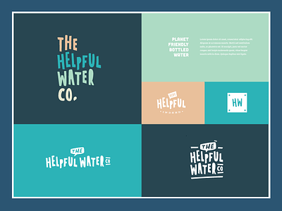 The Helpful Water Co brand custom earthy lettering natural typography water