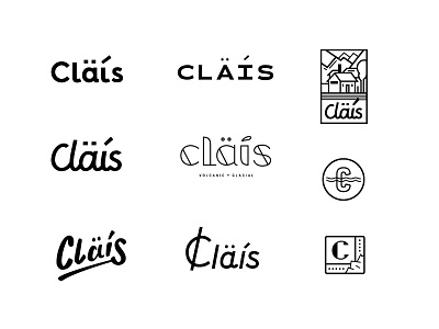 Initial Clais Brand Options brand custom iceland lettering logo typography water