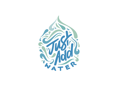 Just Add Water option two badge charity crest fresh natural splash water waves