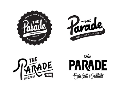 Parade Concepts badge branding crest custom lettering logo mark script the