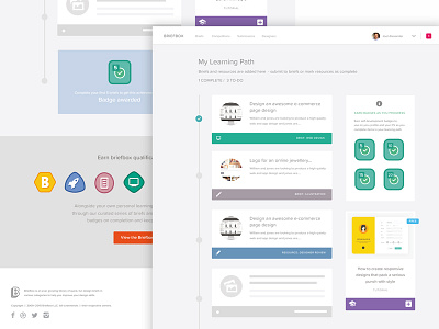 Learning Path UI layouts briefbox dashboard design education process timeline tuition ui