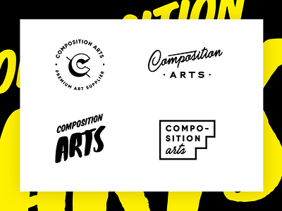 Composition Arts brand bright brush fun lettering logo script street urban vibrant
