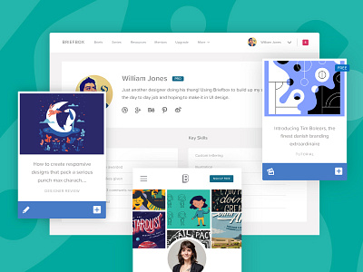 Briefbox design tweaks bubbly card dashboard design layout profile resource ui ux