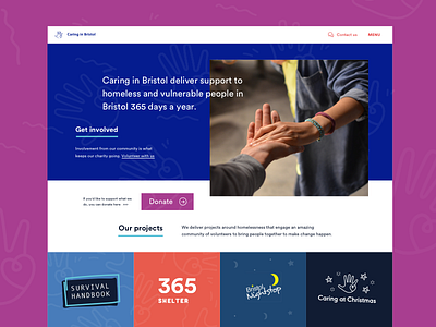 Caring In Bristol landing page