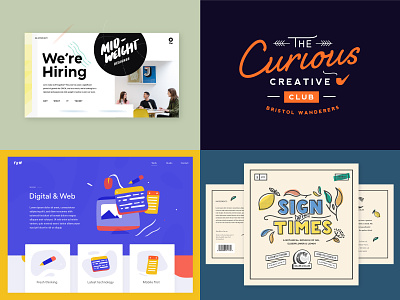2018 - my top 4! brand branding illustration lettering type typography website