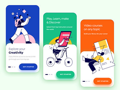 Onboarding Designs for Learning App