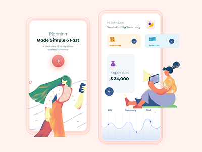 Planning App Design Concept android app android app design app design design dubai illustration ios app ios app design minimal mobile app design popular trending typography ui ui ux ui design uiux design ux vector visual