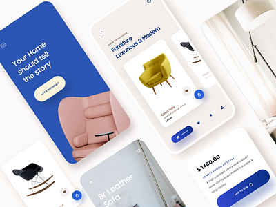 Furniture App Design UI android app design app design app ui decoration furniture furniture website illustraion interior landing luxury minimal mobile modern popular shot product design typogaphy ui ui design web design