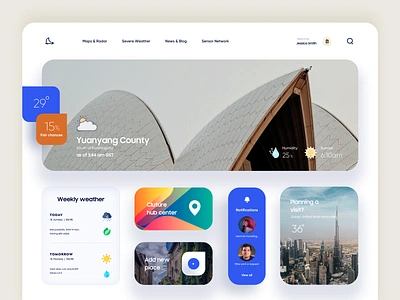 Weather App / Dashboard Design abstract admin admin panel app clean ui creative dashboad dashboard design design gradient illustration landing minimal modern product design typography ui ux vector web