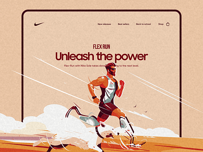Nike - Flex Run landing page design