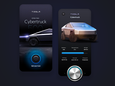 Tesla Cybertruck App Concept