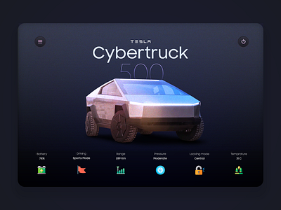 Tesla Dashboard / Web Design admin automobile black car colorful dark theme dashboad design icons illustration landing minimal product design tesla typography ui vehicle web web design website