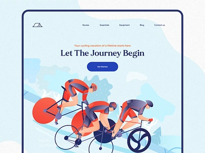 Book a ride Landing page cycle cycling design dubai designer illustration journey landing landing page landing page design marathon minimal product design ride typography ui ui design vector web web design website