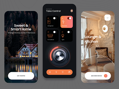 Smart Home App Design app app design application design home house illustration mobile mobile app mobile app design product design smart smart home typography ui ux web design website website design