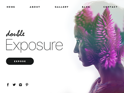 Double Exposure Homepage dubai webdesign latest trend photography web ui ux webdesign