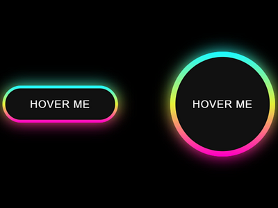 Colorful Glowing Effect on Hover using HTML & CSS