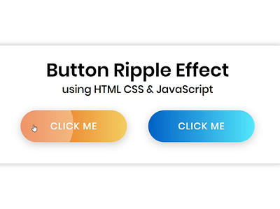 Button Ripple Effect in HTML CSS & JavaScript button button ripple effect html button html css javascript ripple effect ripple effect on button