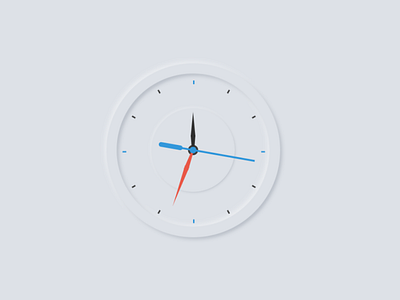 Working Analog Clock using HTML CSS & Javascript | Neumorphsim U