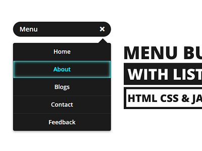 Minimal Navigation Menu Bar using HTML CSS & JavaScript hover animation hover effect menu bar navbar navigation bar navigation menu