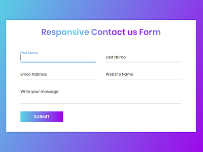 Responsive Contact us Form using HTML & CSS contact form contact page contact us contact us form html css login form login form design login page login page design