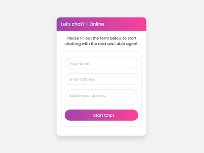 Responsive Chat Box UI Design using only HTML & CSS