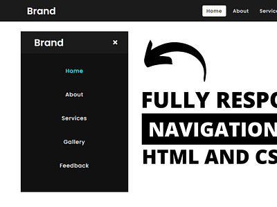 Responsive Navigation Menu Bar Design using only HTML & CSS html css menu bar navigation navigation bar navigation menu responsive design responsive navbar