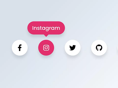 Social Media Buttons with Tooltip on Hover using only HTML CSS animated icon css css icon html css social media button social media icon