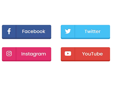 3D Social Media Buttons using only HTML & CSS 3d animation css 3d effect css css animation css effect html css icon html css social media button social media icons