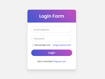 Login Form with Floating Label Animation using only HTML & CSS