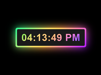 Digital Clock with Colorful Glowing Effect using HTML CSS & Java clock css glowing animation css glowing effect digital clock html css javascript javascript clock working clock