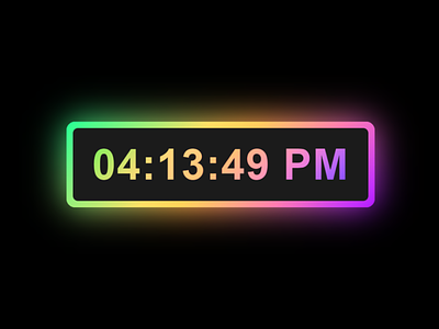 Digital Clock with Colorful Glowing Effect using HTML CSS & Java