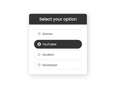 Awesome Custom Radio Buttons using only HTML & CSS custom radio button html css html radio button option button radio button radio buttons