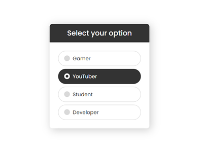 Awesome Custom Radio Buttons using only HTML & CSS