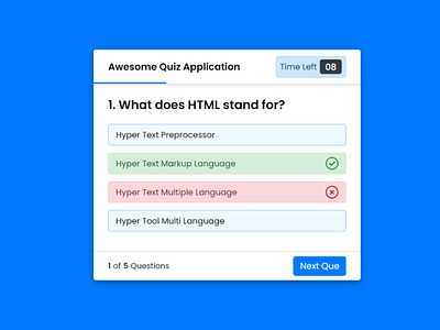 Create a Quiz App with Timer using HTML CSS & JavaScript javascript quiz app quiz app quiz app with timer quiz application javascript quiz web app