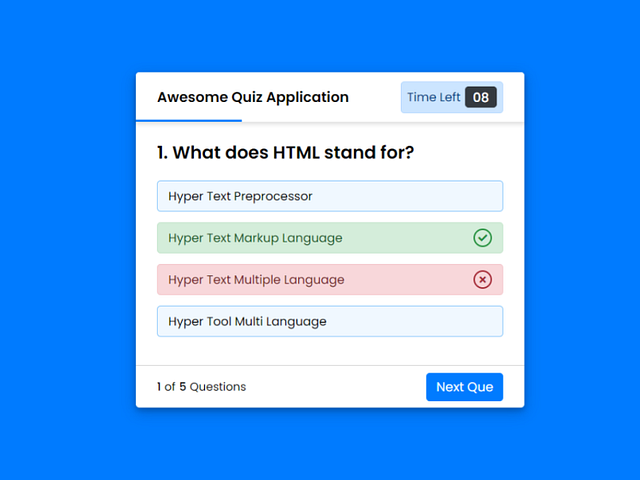 Quiz Web App designs, themes, templates and downloadable graphic ...