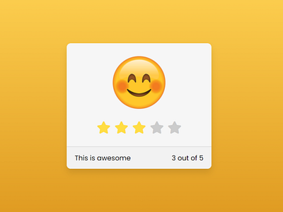 Pure CSS Emoji Star Rating Widget by CodingNepal on Dribbble