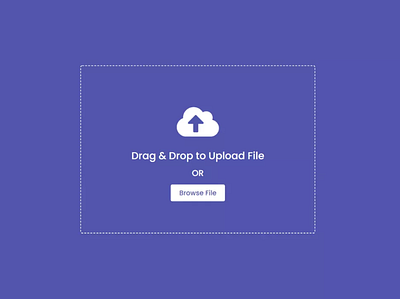 Drag & Drop or Browse - File upload Feature using HTML CSS & Jav drag drop