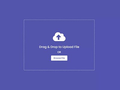 Drag & Drop or Browse - File upload Feature using HTML CSS & Jav