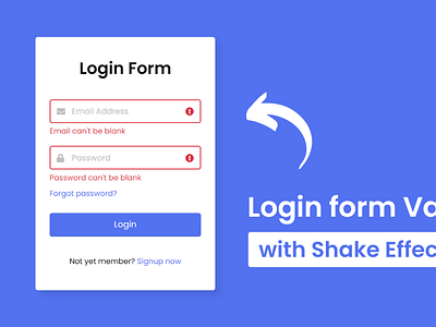 Login Form Validation in HTML CSS & JavaScript